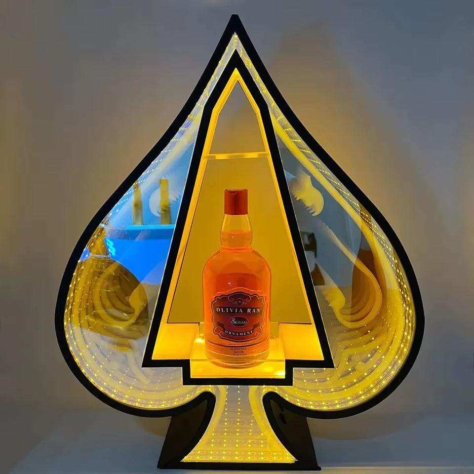 Illuminate Your Celebrations with the Ace of Spade Acrylic LED Bottle Presenter - Perfect for Nightclubs and Events!