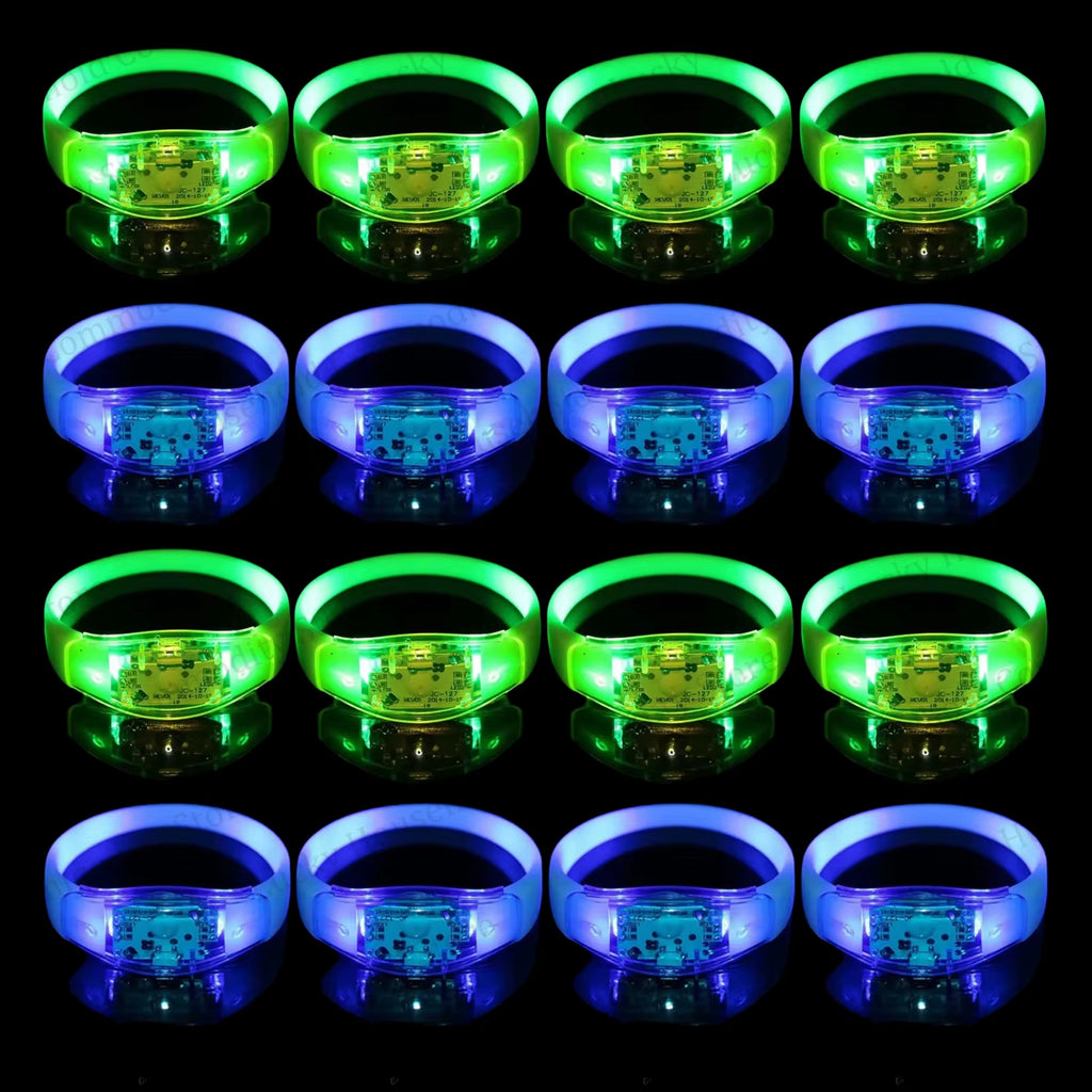 Illuminate Your Celebrations with Music-Activated LED Bracelets - Perfect for Concerts, Weddings, and Birthday Parties!