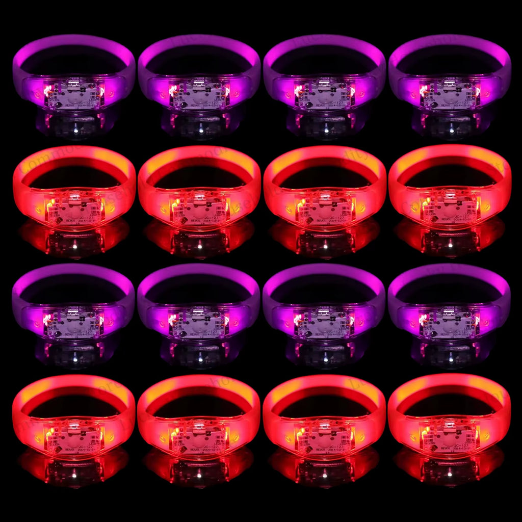 Illuminate Your Celebrations with Music-Activated LED Bracelets - Perfect for Concerts, Weddings, and Birthday Parties!