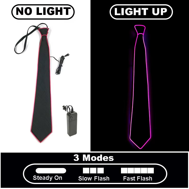 Illuminate Your Style with Our LED Light-Up Neckties - Perfect for Parties, Festivals, and Special Occasions!