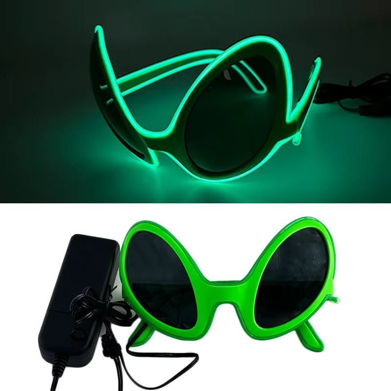 Illuminate Your Party with Cyberpunk Futuristic Luminous Cosplay Glasses - LED Glowing Goggles for Unisex Dance Shows and Festive Events