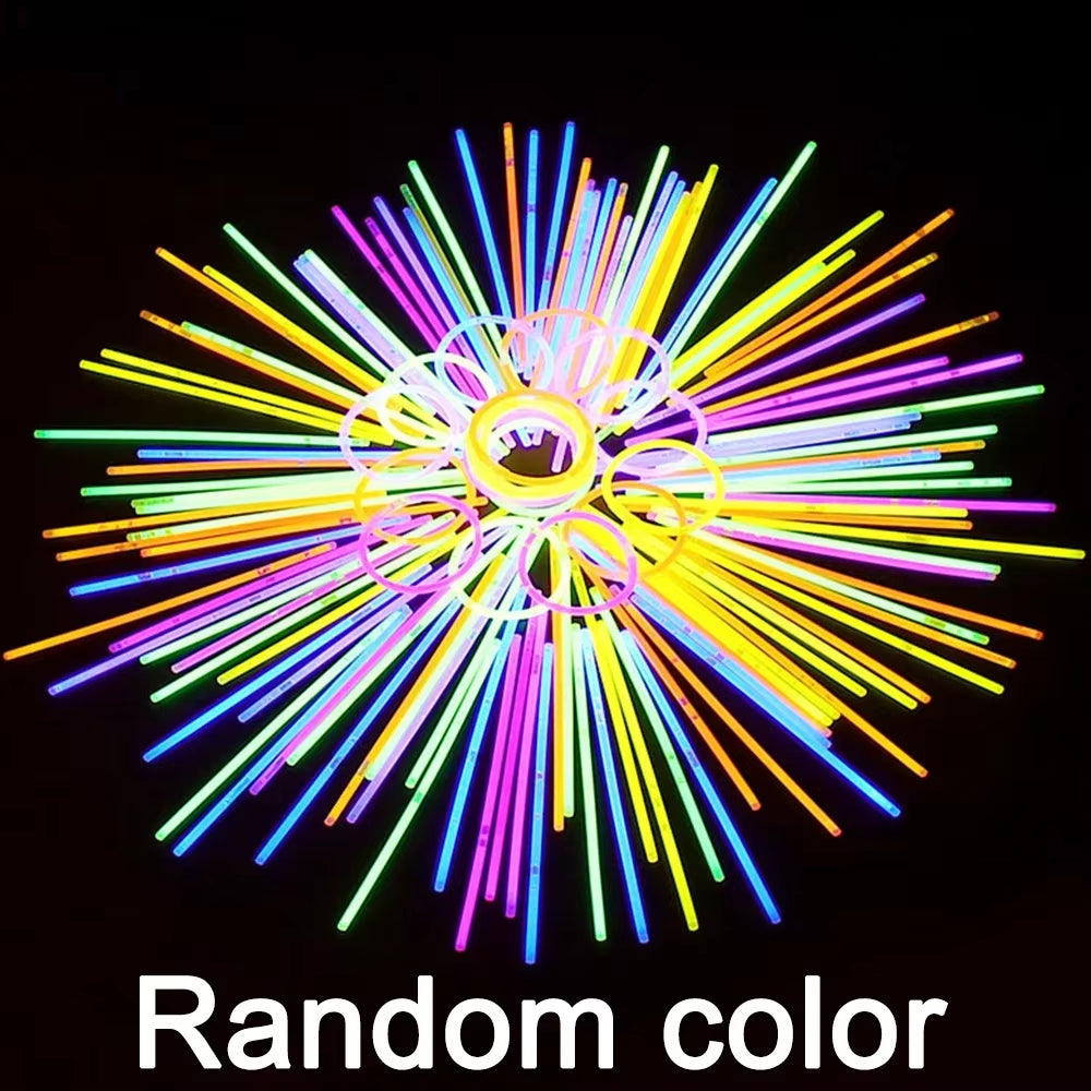 Vibrant Multicolor Glow Sticks - 10 to 100 Pcs for Unforgettable Parties and Celebrations