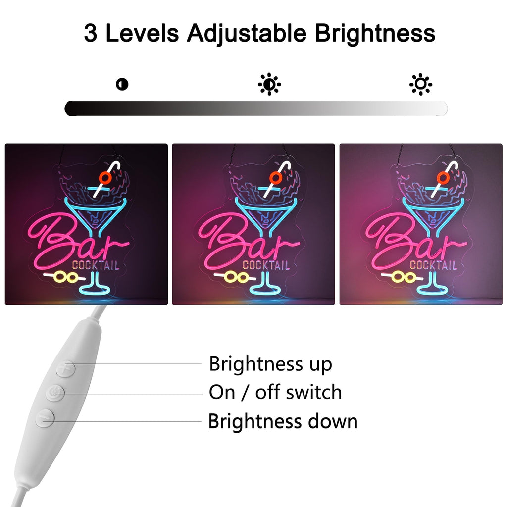 Cocktail Bar Neon Sign LED