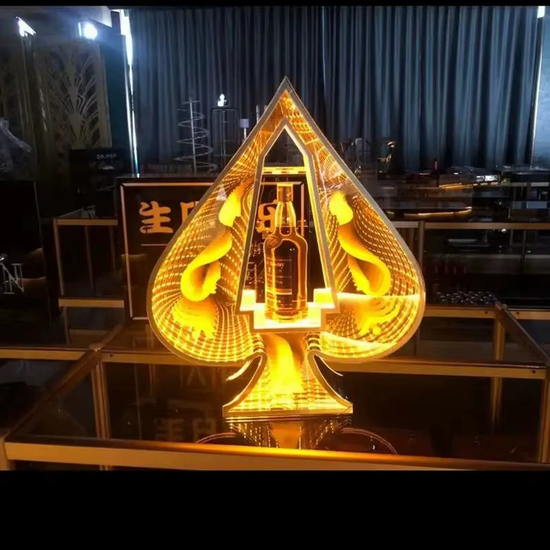 Illuminate Your Celebrations with the Ace of Spade Acrylic LED Bottle Presenter - Perfect for Nightclubs and Events!