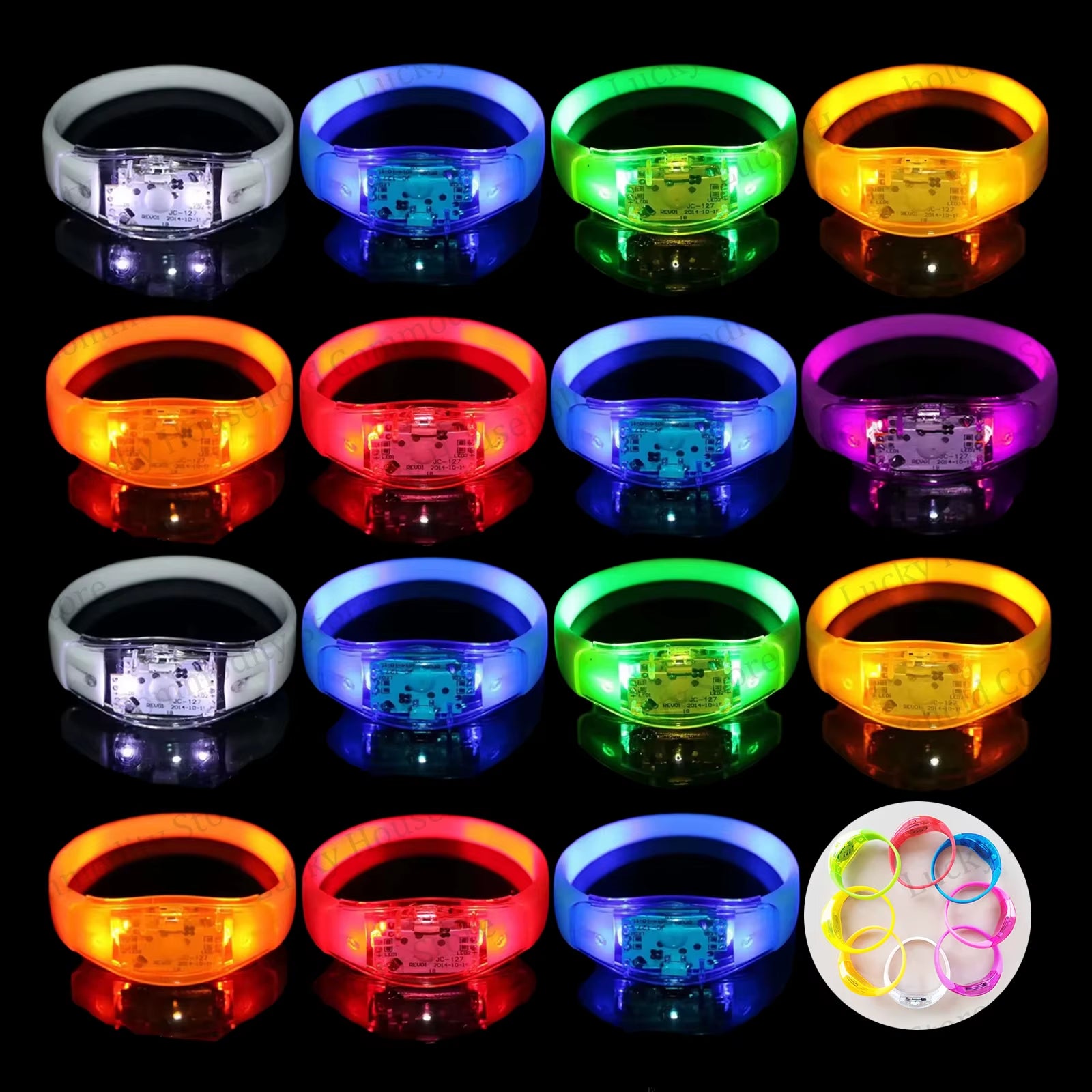 Illuminate Your Celebrations with Music-Activated LED Bracelets - Perfect for Concerts, Weddings, and Birthday Parties!