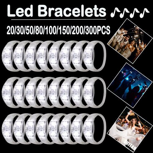 Illuminate Your Celebrations with Music-Activated LED Bracelets - Perfect for Concerts, Weddings, and Birthday Parties!