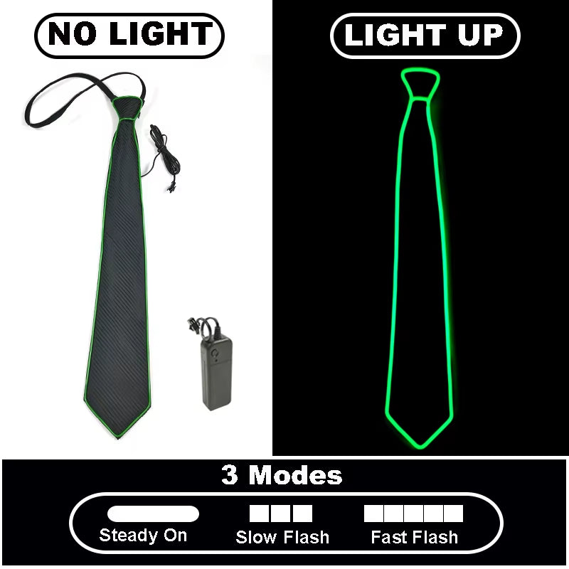 Illuminate Your Style with Our LED Light-Up Neckties - Perfect for Parties, Festivals, and Special Occasions!