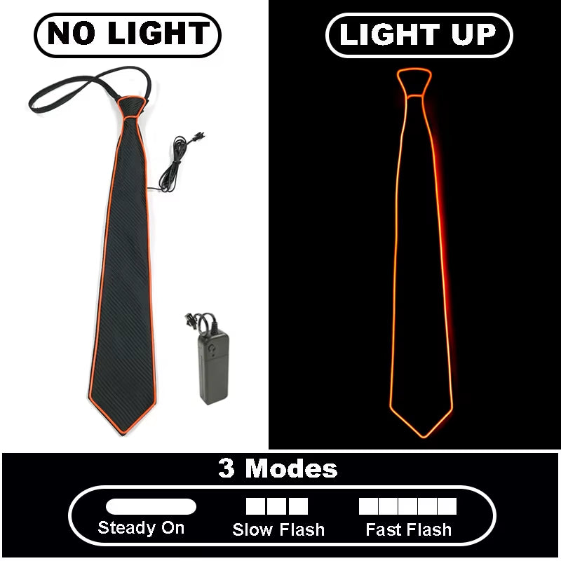 Illuminate Your Style with Our LED Light-Up Neckties - Perfect for Parties, Festivals, and Special Occasions!
