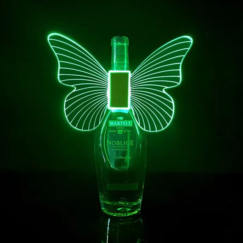 Vibrant RGB LED Strobe Baton with Enchanting Butterfly Wing Topper - Perfect for Party Bars, Nightclubs, and Event Decor