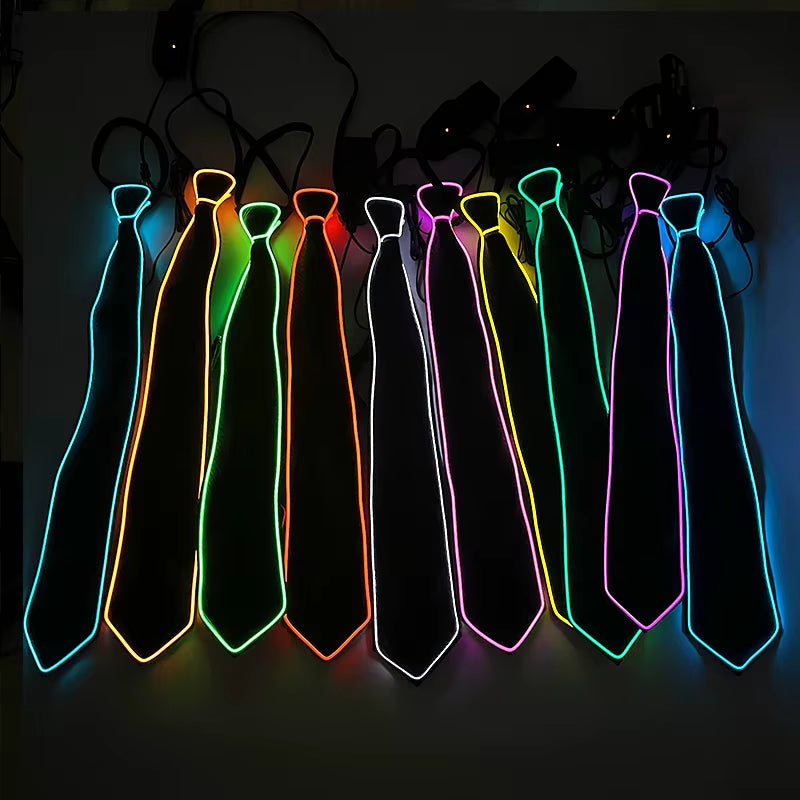 Illuminate Your Style with Our LED Light-Up Neckties - Perfect for Parties, Festivals, and Special Occasions!