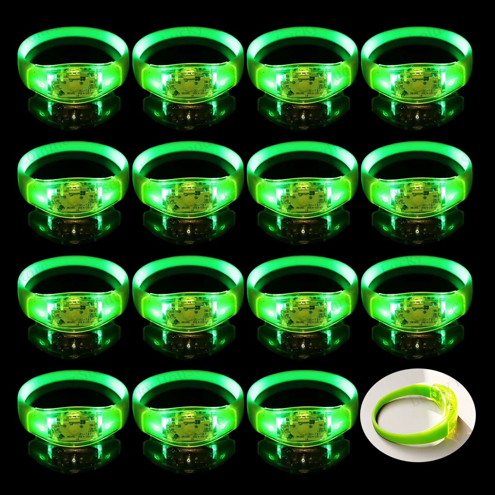 Illuminate Your Celebrations with Music-Activated LED Bracelets - Perfect for Concerts, Weddings, and Birthday Parties!