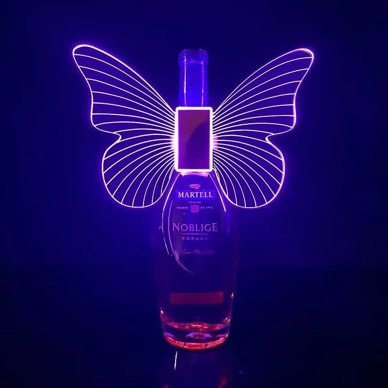 Vibrant RGB LED Strobe Baton with Enchanting Butterfly Wing Topper - Perfect for Party Bars, Nightclubs, and Event Decor