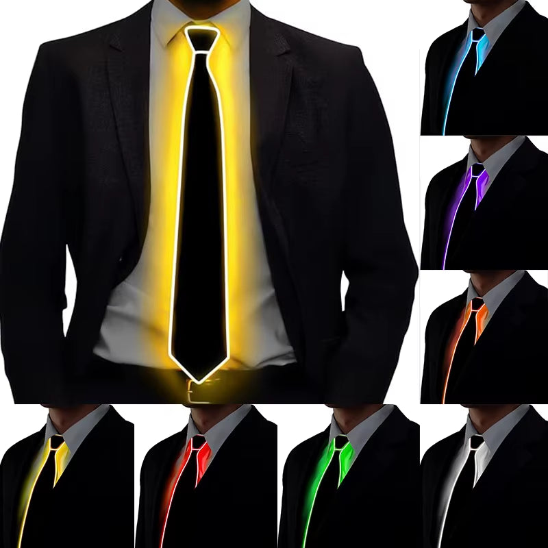 Illuminate Your Style with Our LED Light-Up Neckties - Perfect for Parties, Festivals, and Special Occasions!