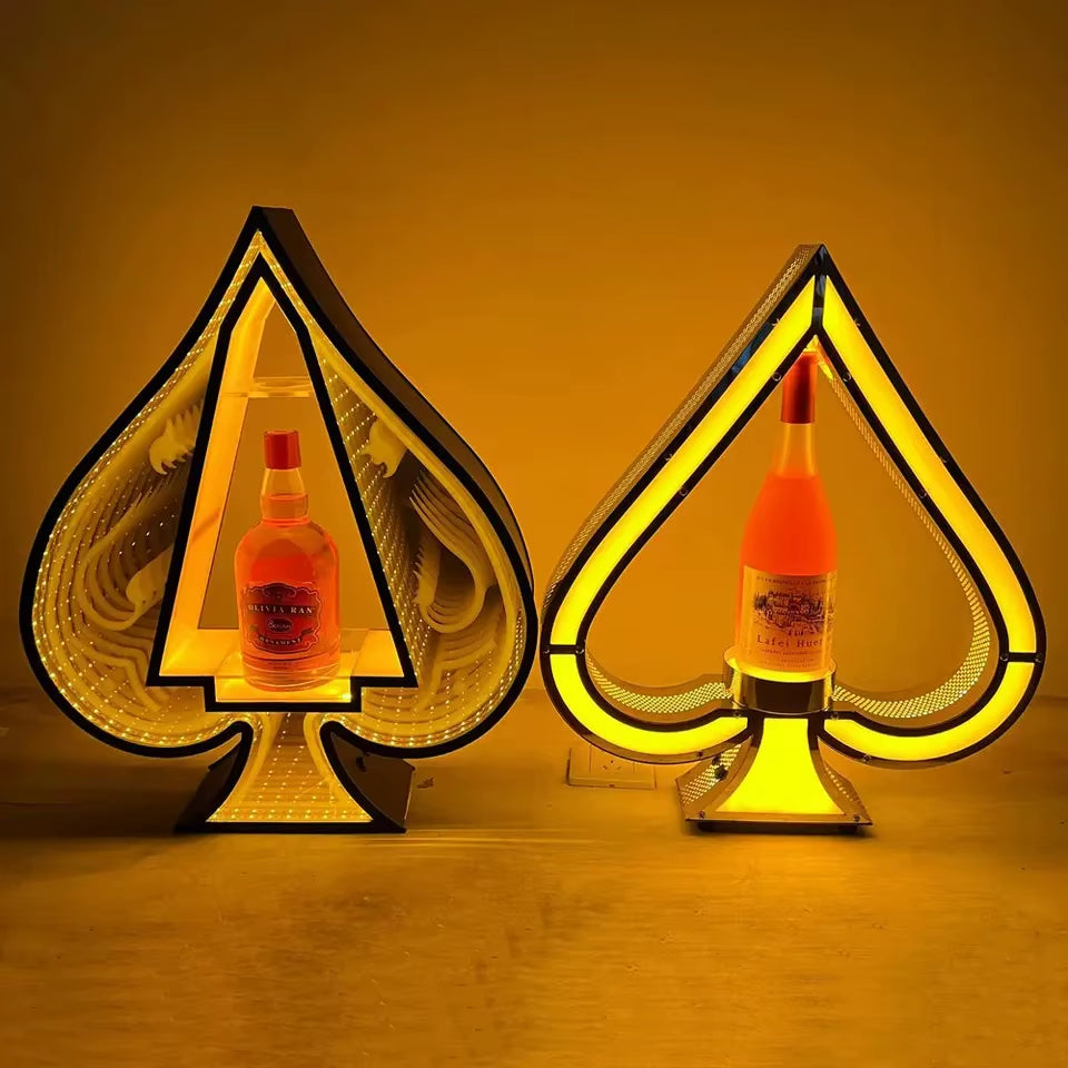Illuminate Your Celebrations with the Ace of Spade Acrylic LED Bottle Presenter - Perfect for Nightclubs and Events!