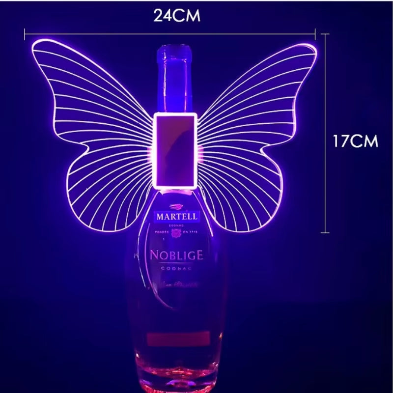 Vibrant RGB LED Strobe Baton with Enchanting Butterfly Wing Topper - Perfect for Party Bars, Nightclubs, and Event Decor