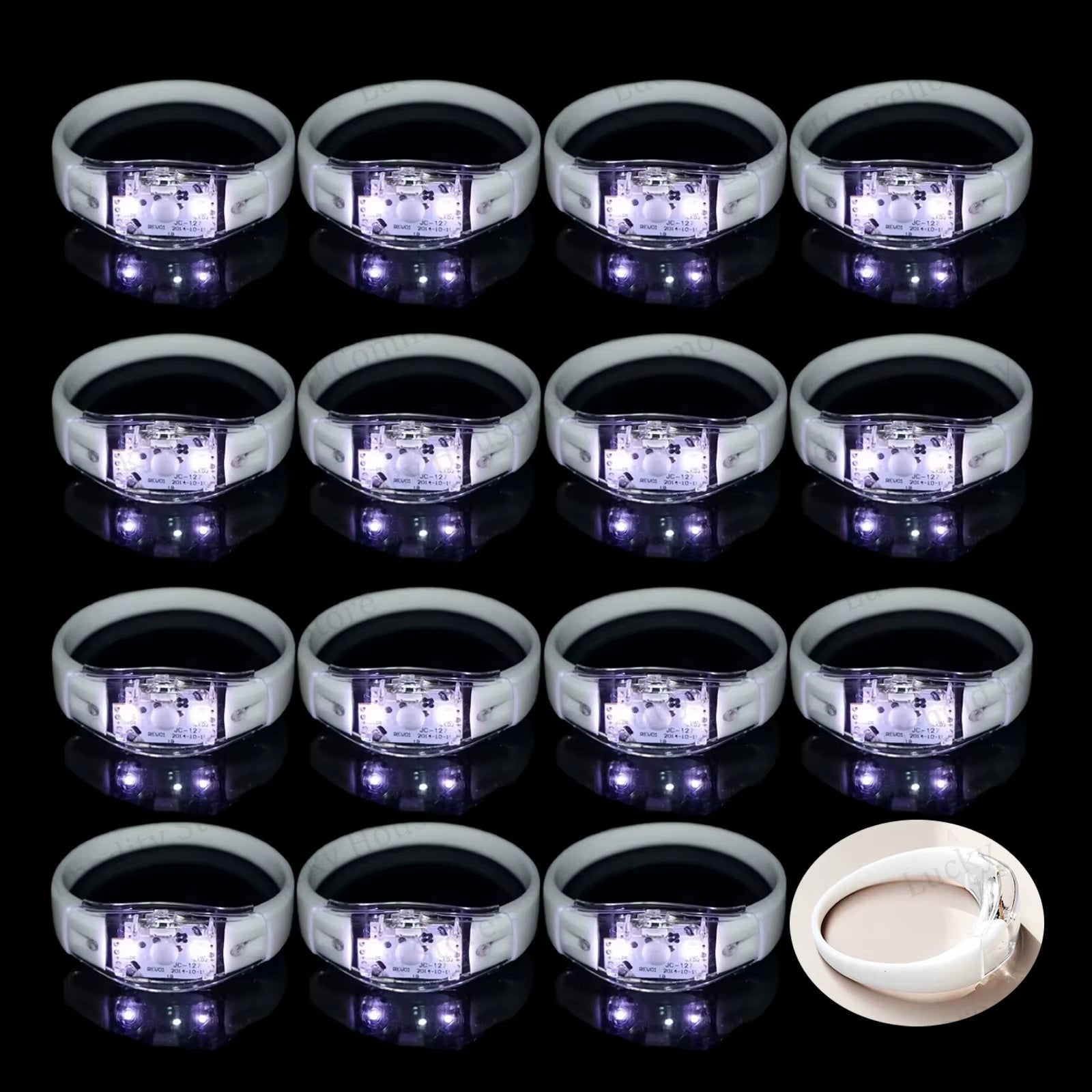 Illuminate Your Celebrations with Music-Activated LED Bracelets - Perfect for Concerts, Weddings, and Birthday Parties!