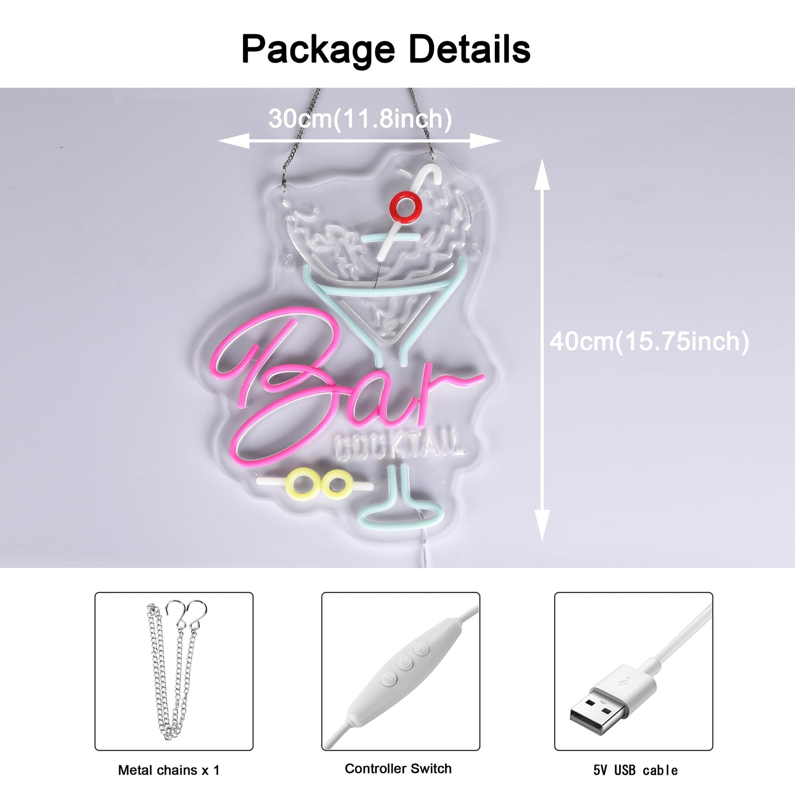 Cocktail Bar Neon Sign LED