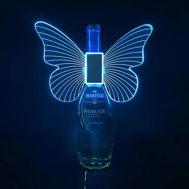 Vibrant RGB LED Strobe Baton with Enchanting Butterfly Wing Topper - Perfect for Party Bars, Nightclubs, and Event Decor