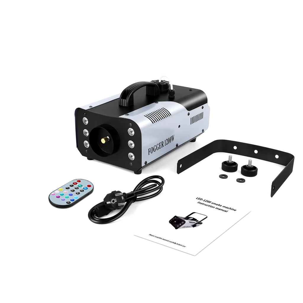1200W Fog Machine 6Leds Remote Fogger Ejector