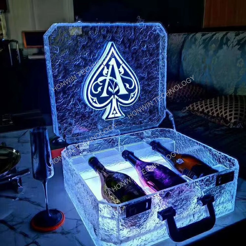 Elevate Your Celebrations with the Custom Remote Control LED Champagne Box - Perfect for Parties and Events!