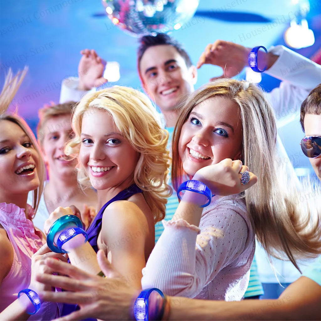 Illuminate Your Celebrations with Music-Activated LED Bracelets - Perfect for Concerts, Weddings, and Birthday Parties!