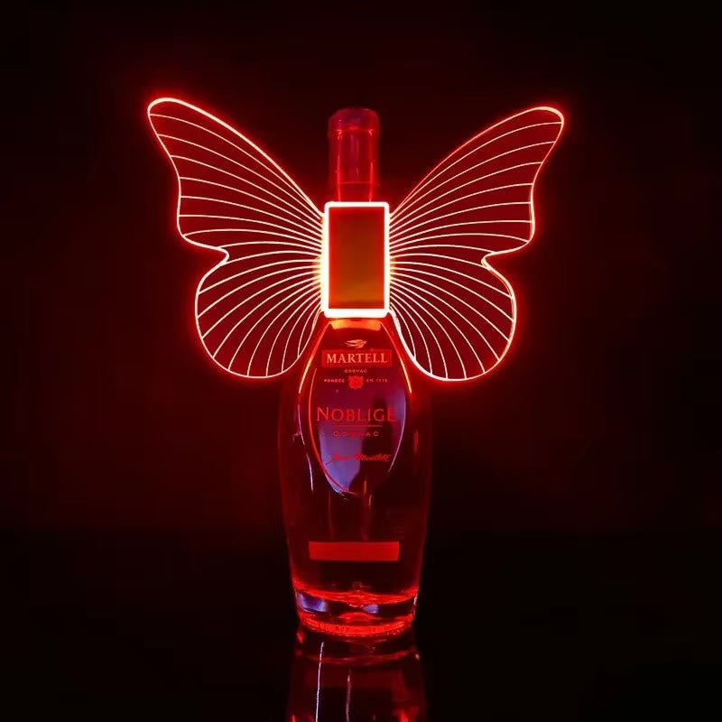 Vibrant RGB LED Strobe Baton with Enchanting Butterfly Wing Topper - Perfect for Party Bars, Nightclubs, and Event Decor