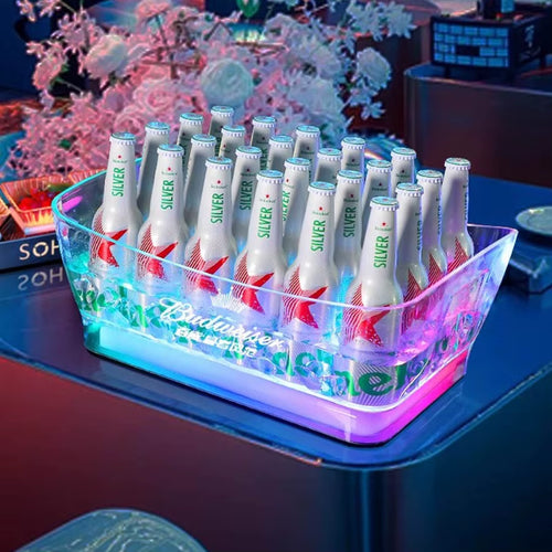 Illuminate Your Celebrations with the Rechargeable LED Champagne and Beer Cooler - Perfect for Weddings, Bars, and Nightclubs!